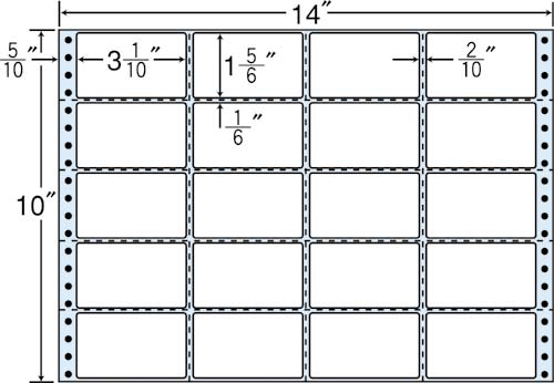 ナナフォーム 14×10 ミシン入20片 500枚
