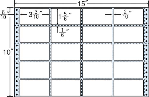 ナナフォーム 15×10 ミシン入20片 500枚
