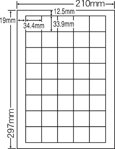 カラーLBP用光沢ラベル A4 40面 400枚