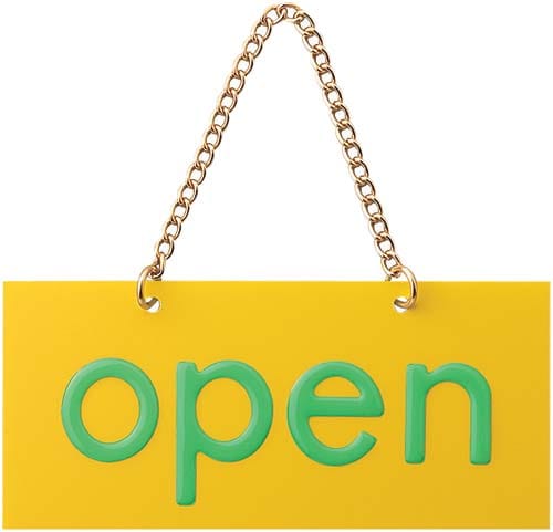 OPEN−CLOSEDサインプレート イエロー