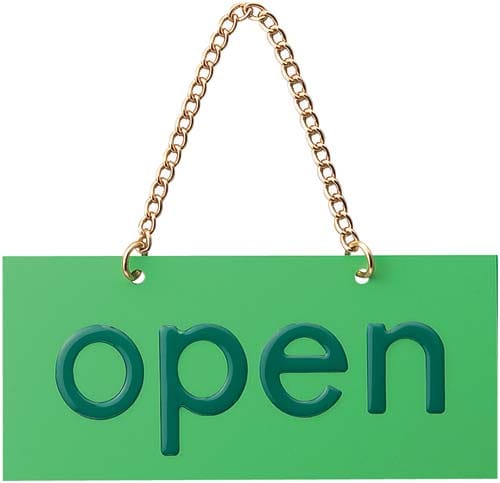 OPEN−CLOSEDサインプレート グリーン