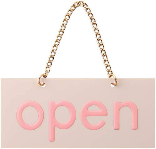 OPEN−CLOSEDサインプレート ホワイト