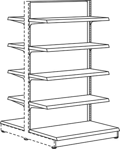 YF什器(ボード)両面増連 H1500D400