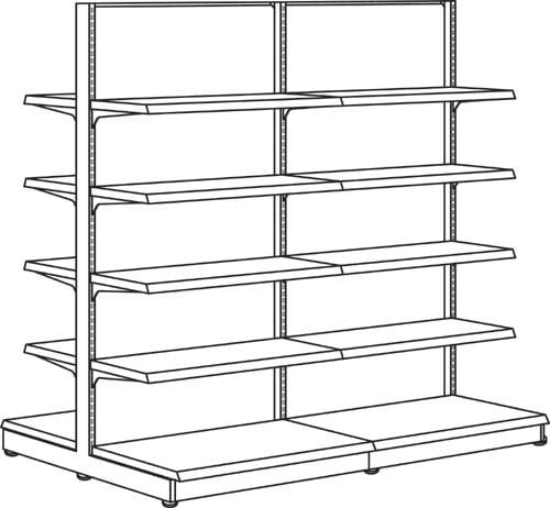 YF什器(ボード)両面2連 H1650D400