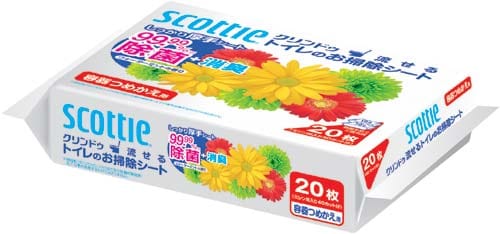 スコッティ流せるトイレのお掃除シート詰替2個入×3