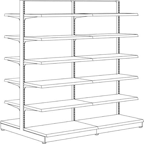 YF什器(ボード)両面2連 H1800D400