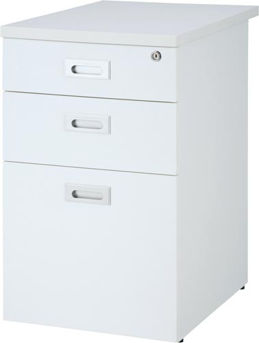 B木製デスク 脇机 ホワイト