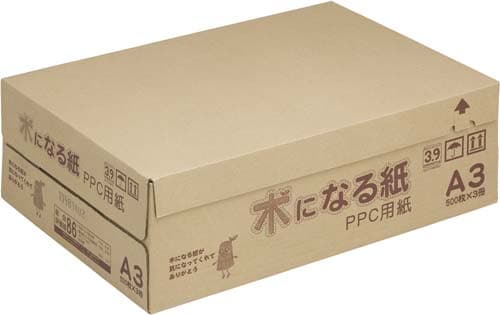 コピー用紙 木になる紙A3 1箱(500枚×3冊)