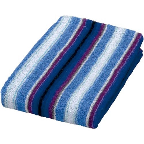 残糸フェイスタオルブルーストライプ 3枚入×5