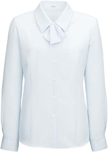 シャイニーチドリ 長袖ブラウス ブルー 19号