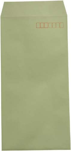 ソフトカラー封筒 長3 ウグイス クイック付