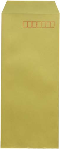 封筒 長4 70g スミ貼 イエロー 1000枚