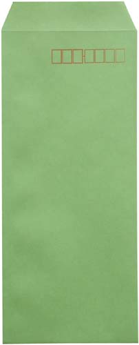 封筒 長4 70g スミ貼 グリーン 1000枚