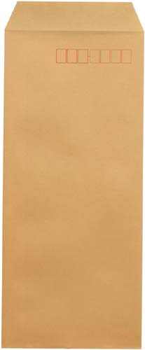 封筒 長4 70g スミ貼 オレンジ 1000枚