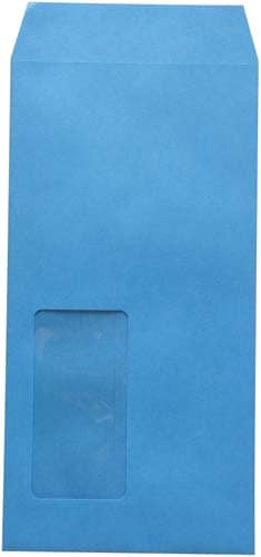 窓付封筒 長3 #38 枠無 ライトブルー