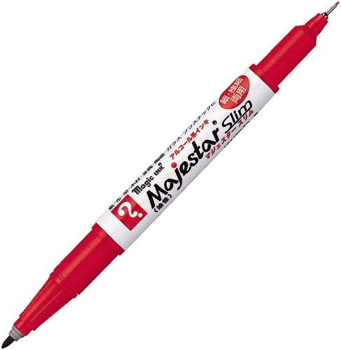 油性マーカー マジェスタースリム 赤