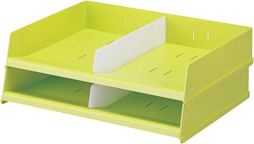 分類整理トレー 黄緑 2個入