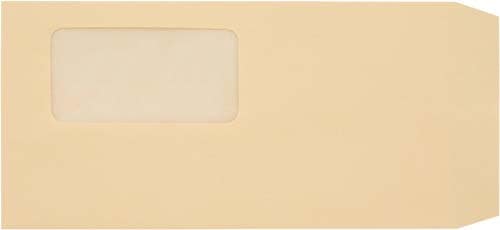 長6 窓付封筒テープのり付き クラフト 500枚