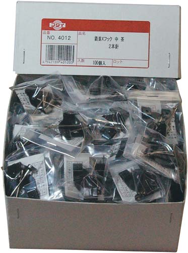 額吊金具 まとめ売り鉄製Xフック中100パック入