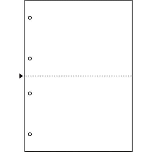 マルチ帳票エコノミー A4白紙2面4穴 2500枚