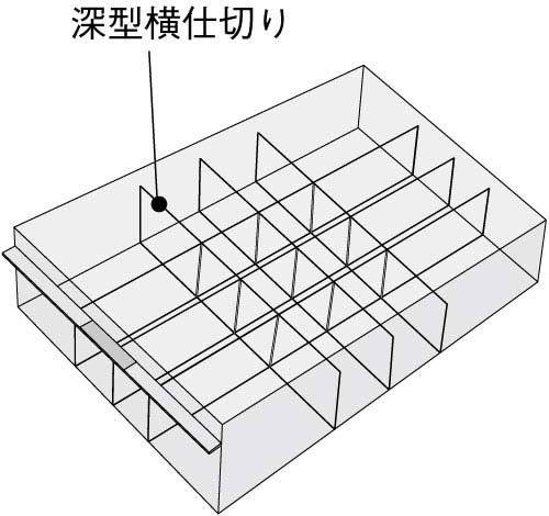 レターケース<UNIFEEL>仕切板 深型横仕切り