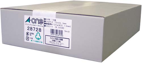 PC&ワープロラベル NEC文豪 18面500枚