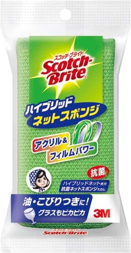 スコッチ・ブライトTMハイブリッドネットグリーン