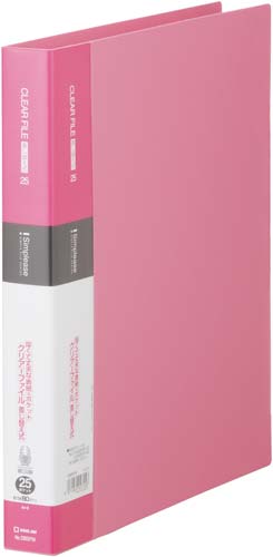 シンプリーズクリアーF差替式桃A4縦背幅36mm