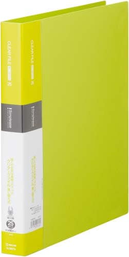 シンプリズクリアF差替黄緑A4縦背幅36mm10冊