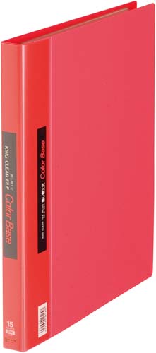 カラーベース差替式赤A4縦背幅25mm30穴3冊