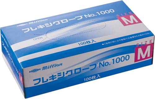 プラスチック手袋 粉付 No.1000 M 10箱