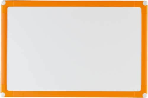樹脂枠ホワイトボード オレンジ枠300×450mm