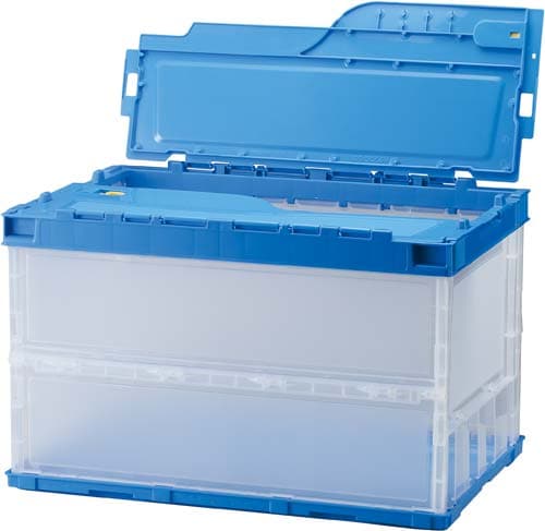 薄型軽量オリコン 50L フタ一体型 半透明