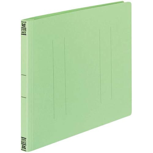 フラットファイルV樹脂とじ具 A4横 緑 10冊