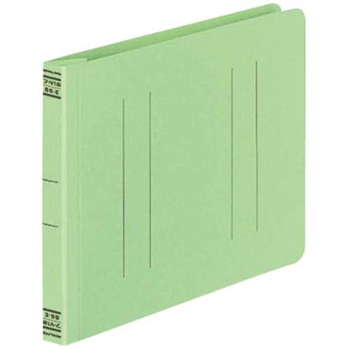 フラットファイルV樹脂とじ具 B6横 緑 10冊