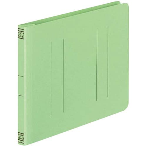 フラットファイルV樹脂とじ具 A5横 緑 10冊