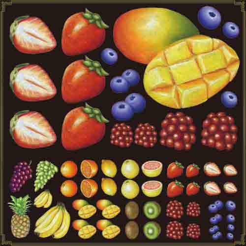 デコレーションシール フルーツ4853