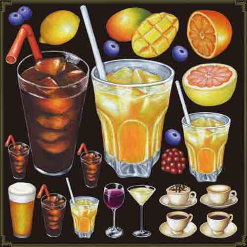 デコレーションシール ドリンク4866