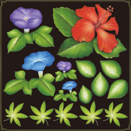 デコレーションシール フラワー4879