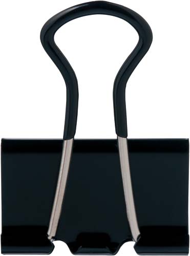 手が痛くなりにくいダブルクリップ 黒 中100個入