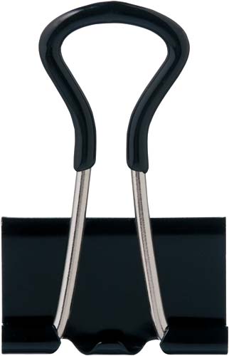 手が痛くなりにくいダブルクリップ 黒 小100個入