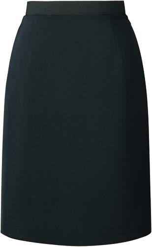 ウエストゴムAラインスカート ブラック 7号