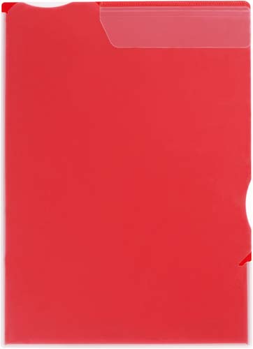 スーパーハードホルダー(マチ付)A4 赤 5枚