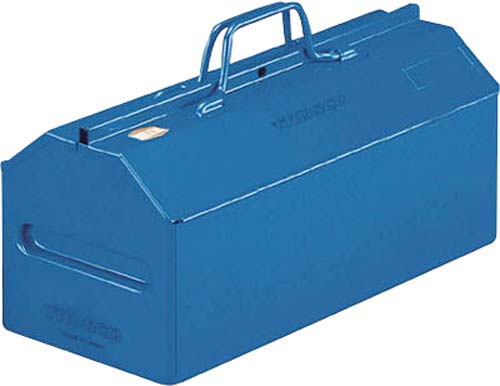 山型中皿付工具箱 461×201×261mm 青