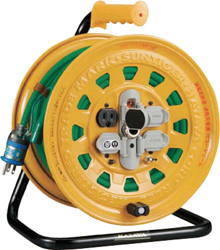 プロソフトケーブルコードリール漏電防止付き