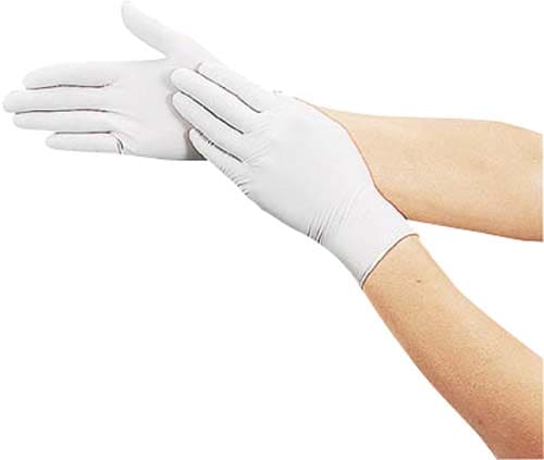 使捨極薄手袋ニトリル製 粉付 白 L 100枚入