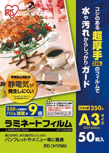 ラミネートフィルム帯電抑制250μ A3 50枚