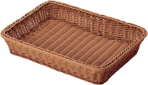 洗えるラタン 角型 ブラウン LL