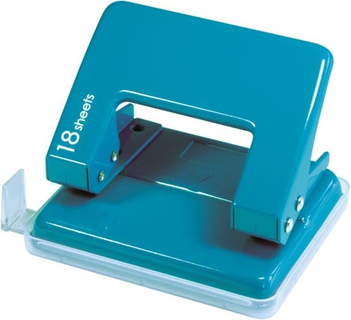 2穴パンチ 18枚穿孔 ブルー3個
