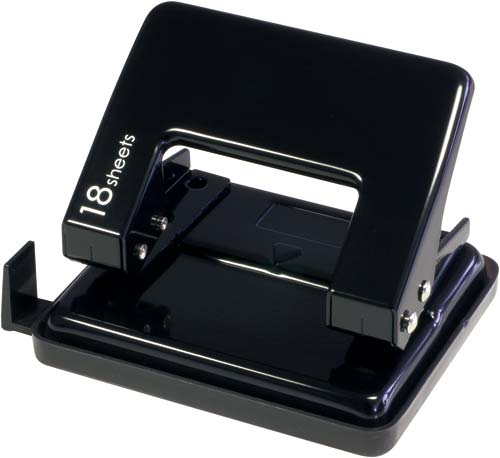 2穴パンチ 18枚穿孔 ブラック3個